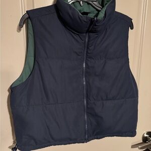 Hollister Navy Blue Puffer Vest